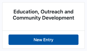 education, outreach and community development tracking tool