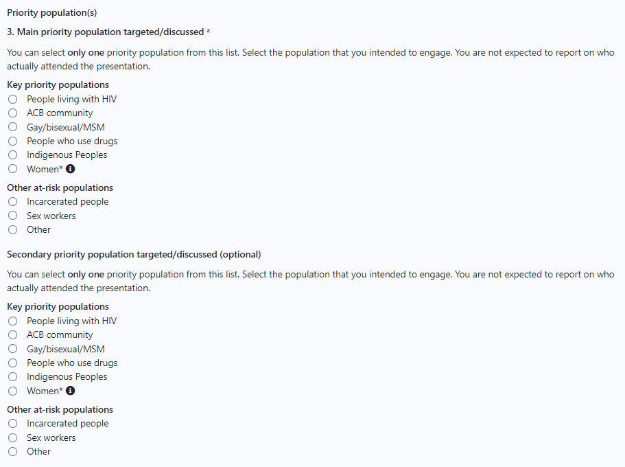 priority population selection