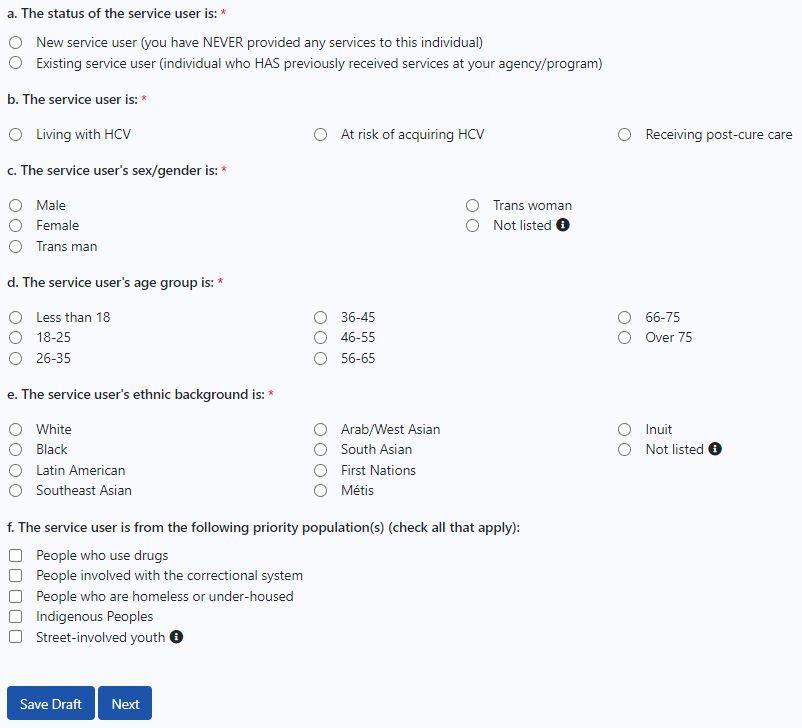 record demographic fields