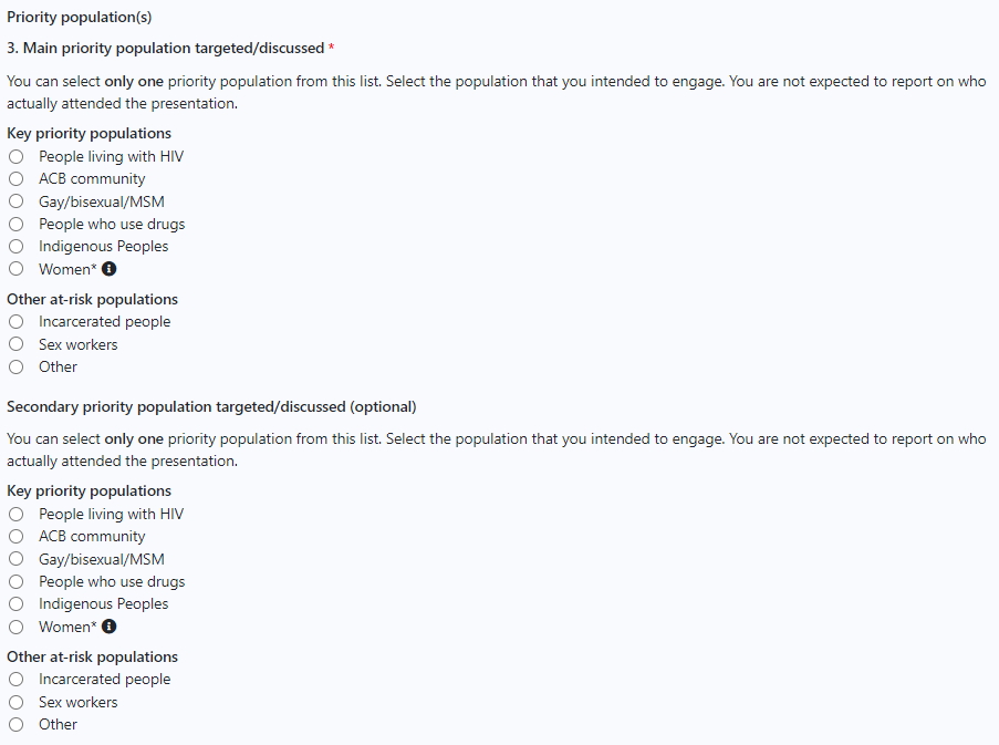 priority population selection