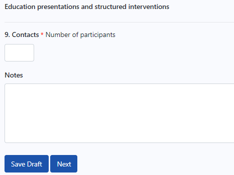 education presentations and structured interventions detail