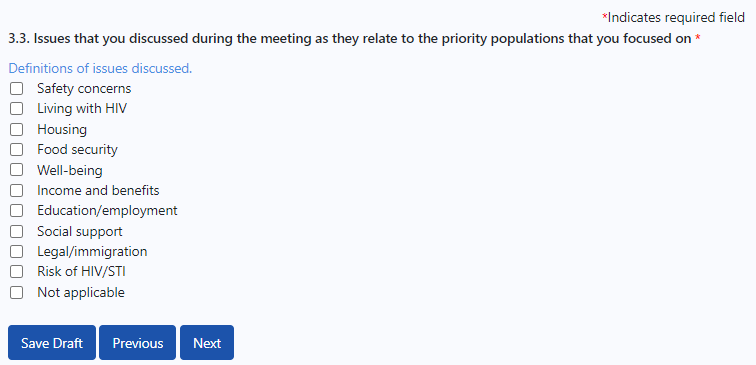 issues discussed during meeting selection